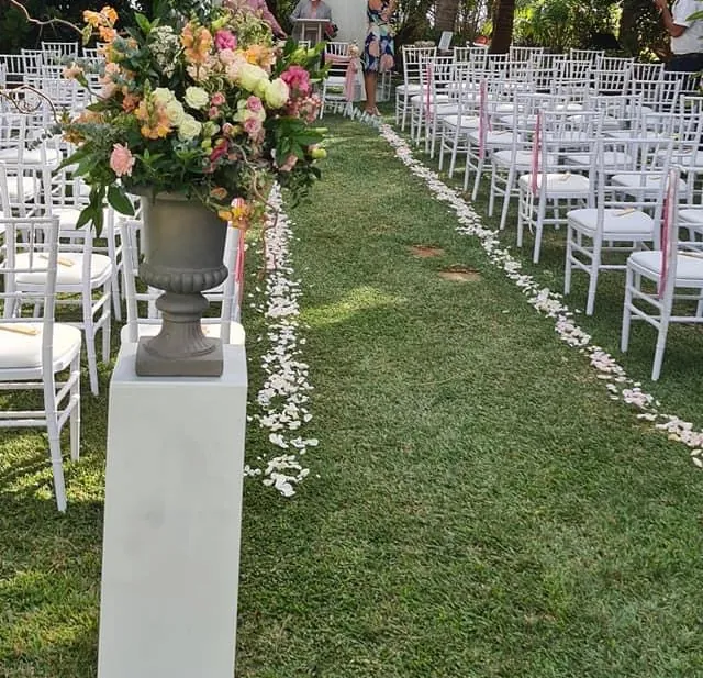 Allée de cérémonie dans le jardin